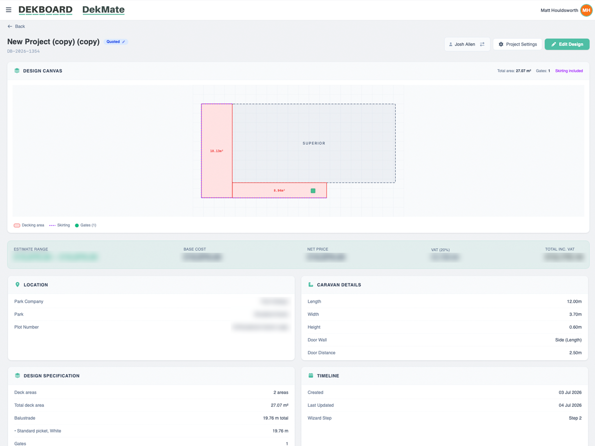 Dekmate screenshot