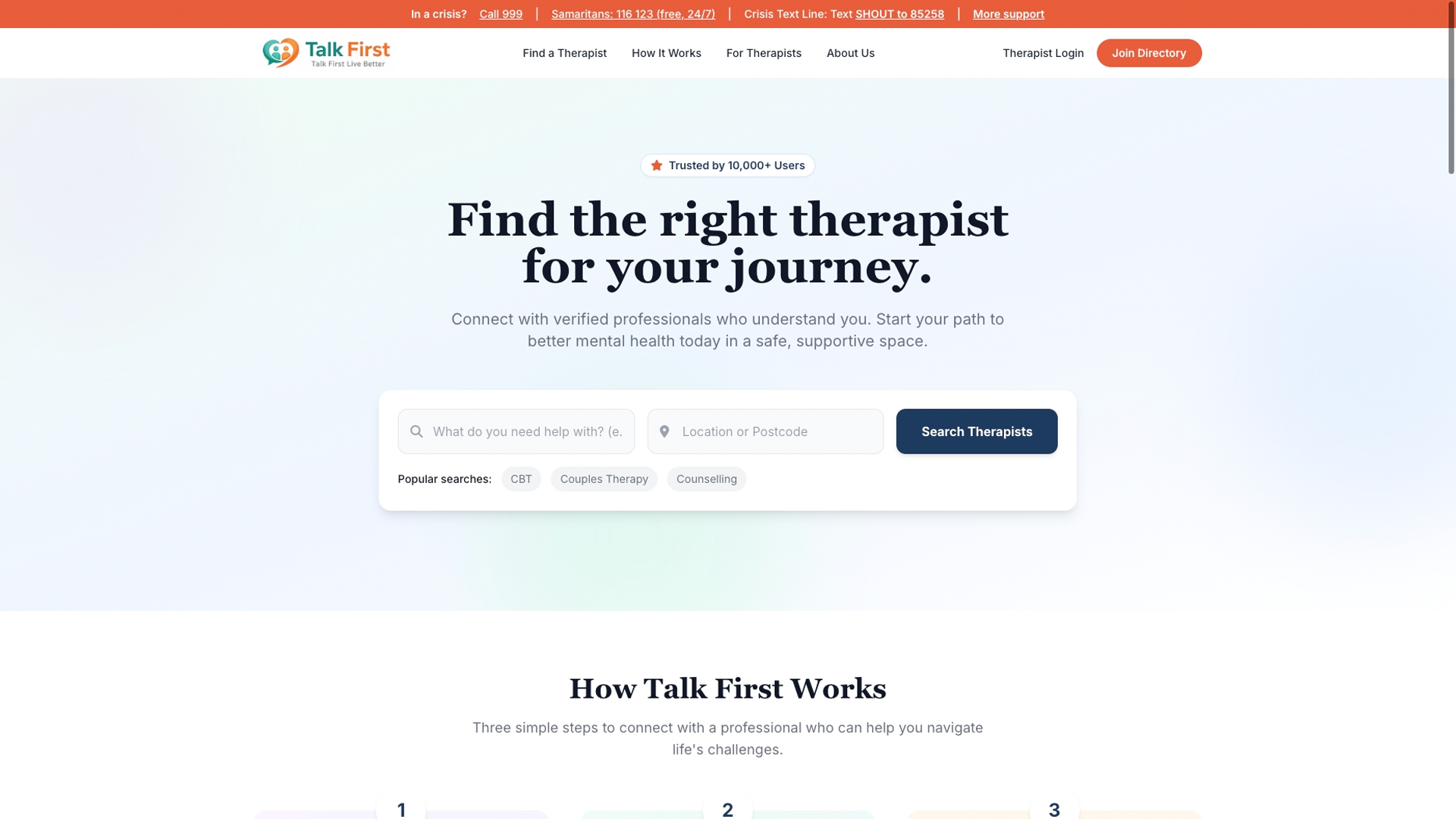 Talk-first screenshot